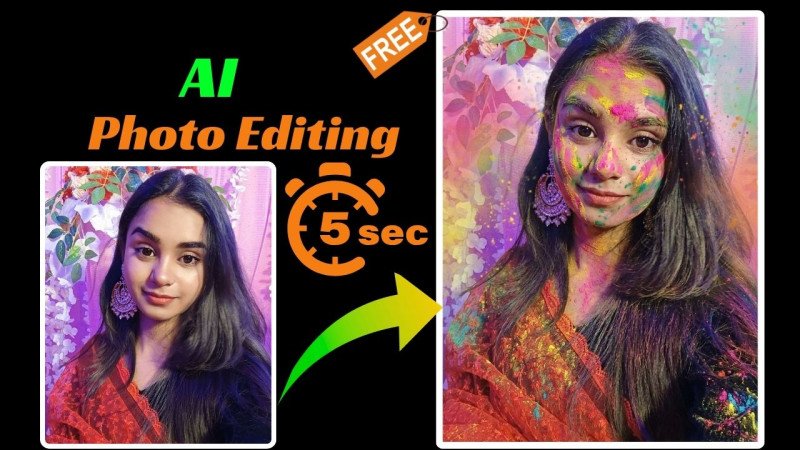 Add Realistic Holi Gulal & Flying Colors to Your Photo- This AI Prompt Keeps Your Face & Original Pic 100% Unchanged